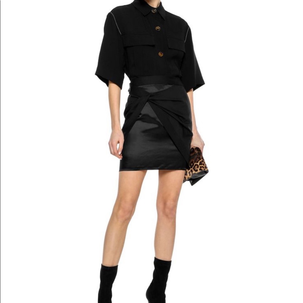 Helmut Lang Layered Twisted Sarong Skirt